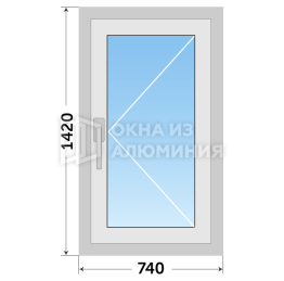 Окно из алюминия AL-255